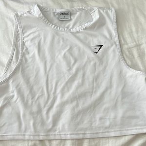 white gymshark tank